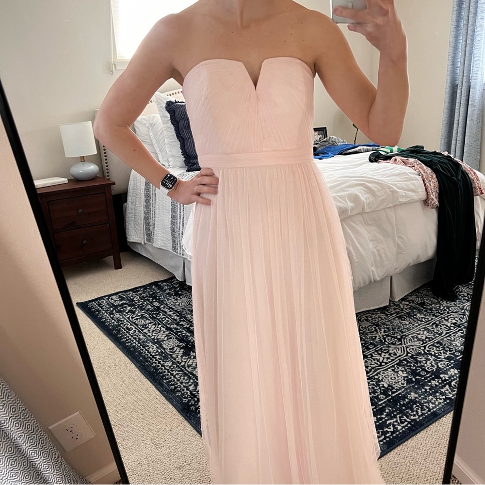 Blush Bill Levkoff Bridesmaid Dress